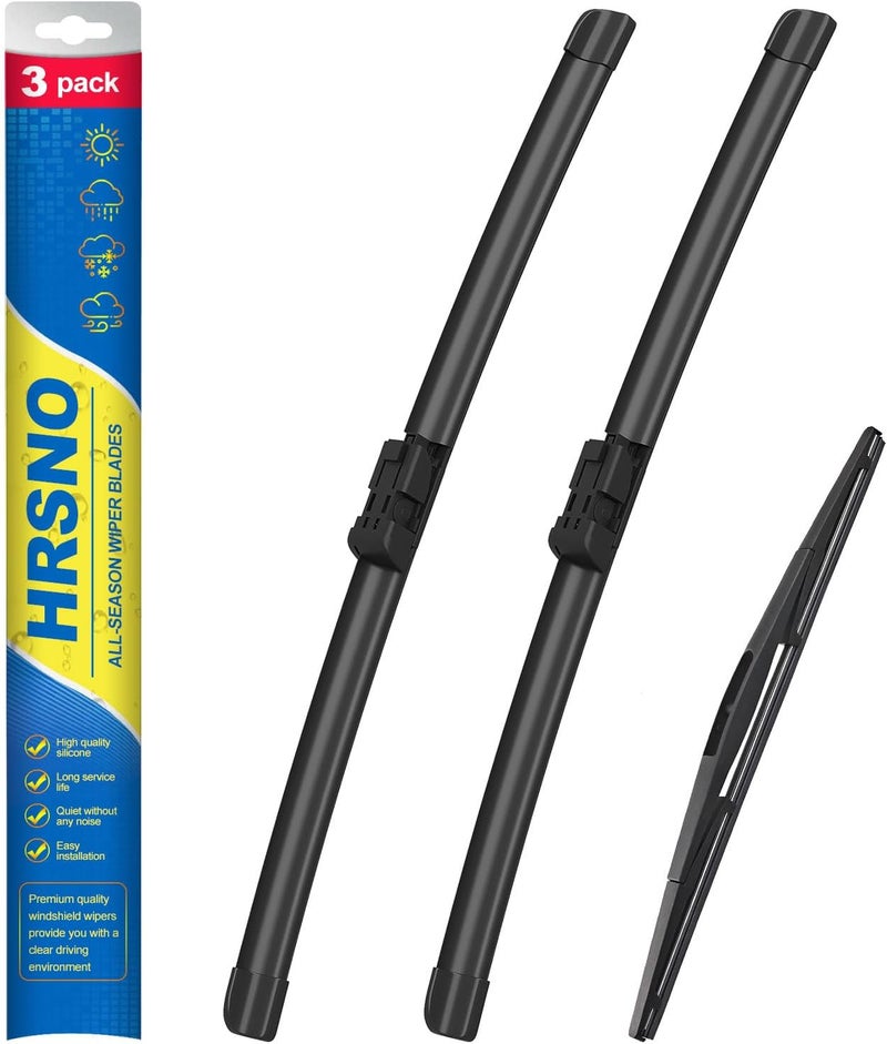 HRSNO 22"+20" Windshield Wipers With 2 * 10" Rear Wiper Blade Sets Automotive Replacement for Mini Cooper Clubman 2016-2023,Easy For Installation (Pack of 4) - Image 1